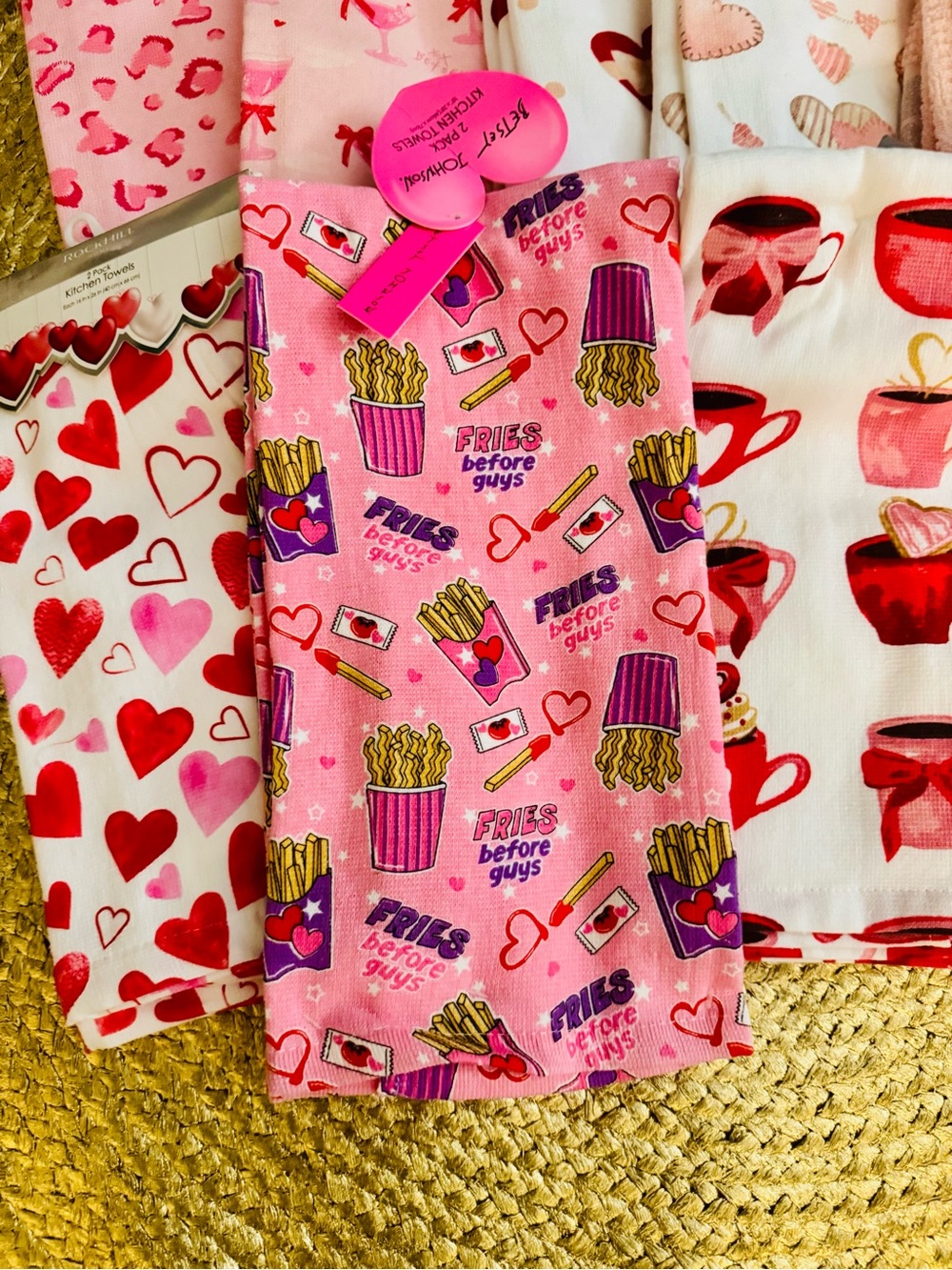 Kitchen Towels Pink / yellow Assorted Designs - Picture 9 of 10